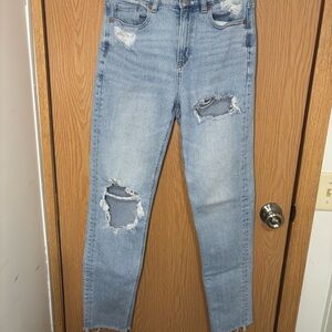 American Eagle Outfitters Light Blue Distressed Jeans